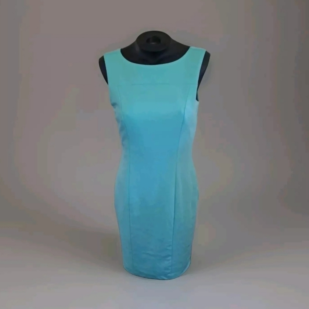 Banana Republic Mint Aqua Teal Women's Size 2 Sheath Dress Sleeveless B20#10